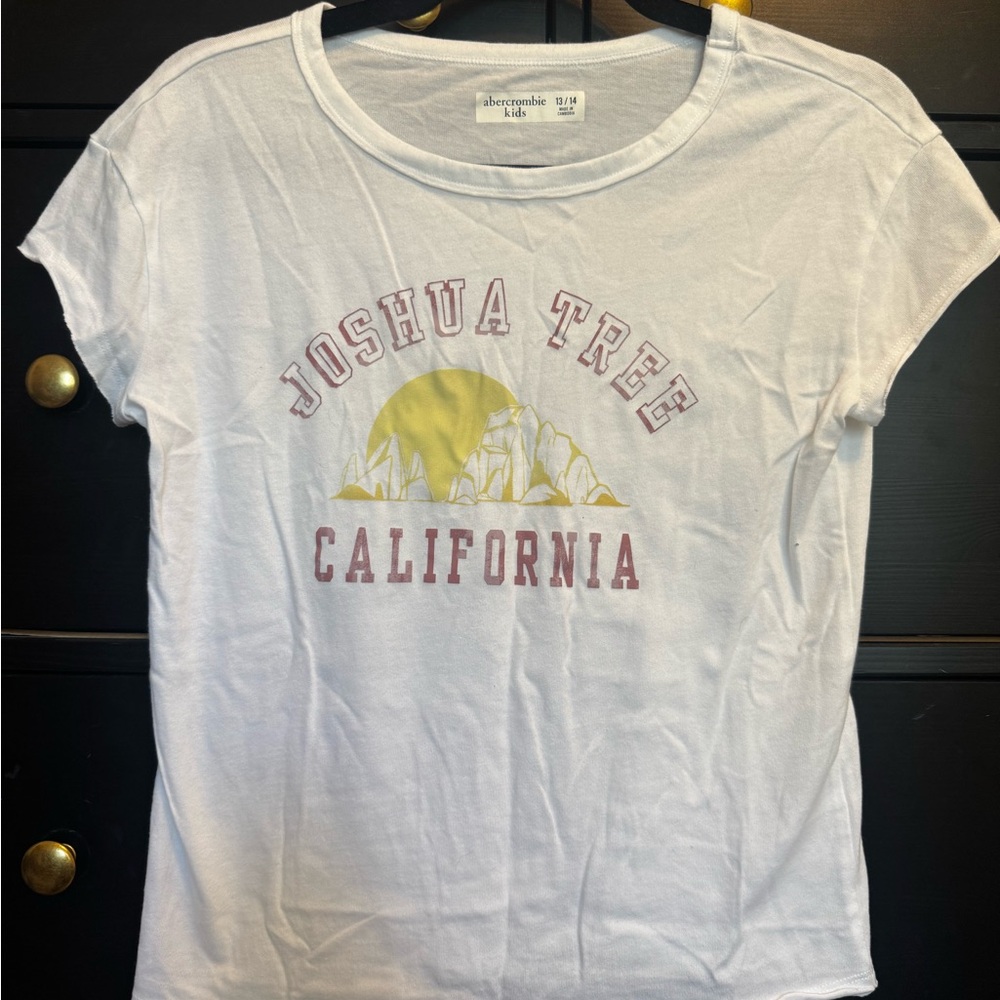 Abercrombie & Fitch White Joshua Tree Graphic Tee
